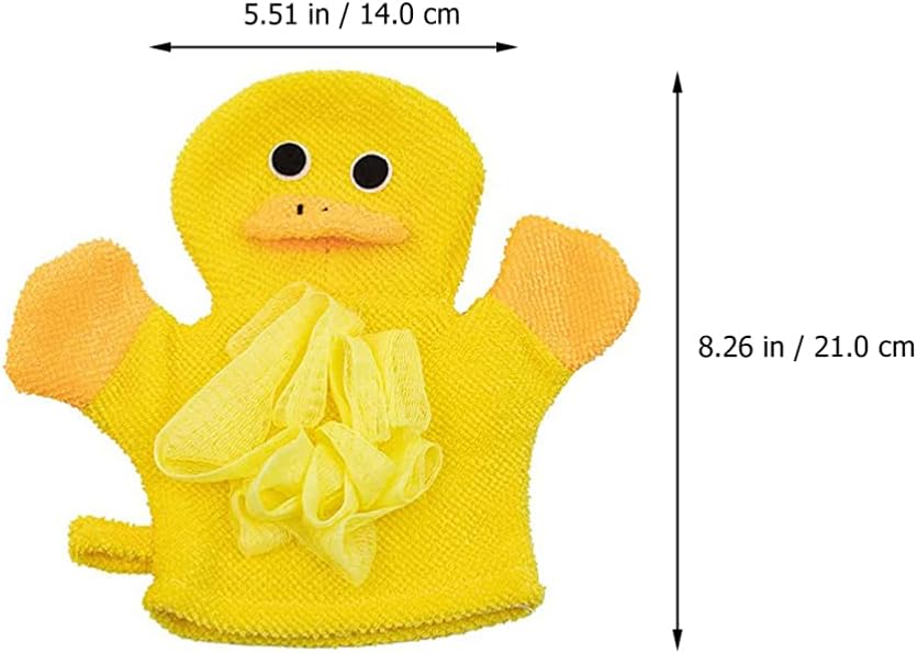 EXCEART 4pcs Cute Kids Wash Gloves Bath Sponge Mitt Children Puppet Shower Gloves kids Loofah Gloves