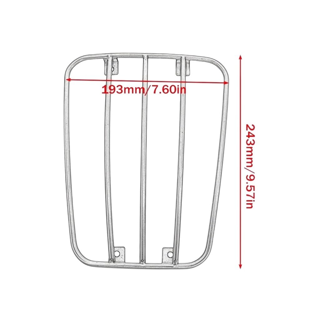 Bagages Support arrière Porte-Bagages Arrière De Moto, Pièce Modifiée en Acier, 24.3cm X 19