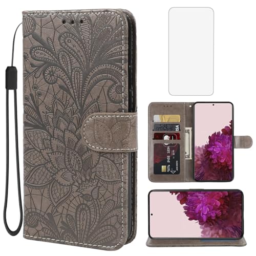 Étui portefeuille S20 FE 5G SM-G781U avec verre de protection contre les rayures
