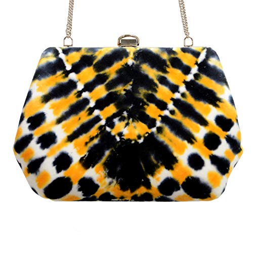 Bolsa de ombro feminina Proenza Schouler multicolorida de couro veludo