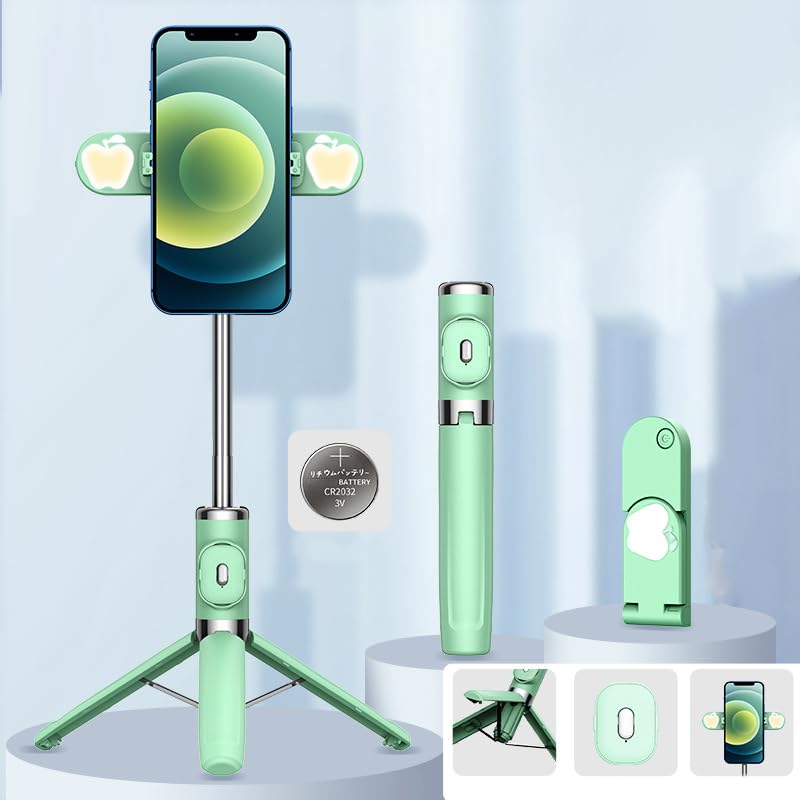 Trípode de aluminio Qudinip con acabados resistentes y luz dual 3