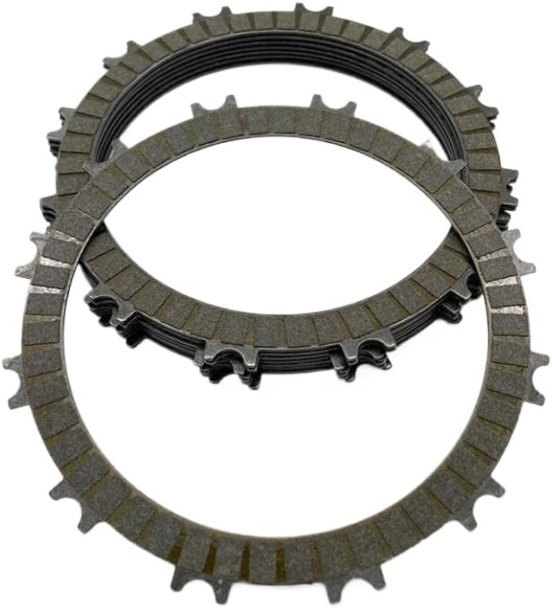 8 Pcs Engine Clutch Friction Plates Iron Lining Discs Compatible with EXC SX XCW TC TE TX EC EX MC 250 300 Motorcycle Parts Replacement Accessories