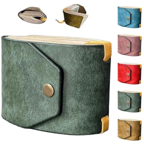 Cash Wrap Wallet with Clasp,Fast Cash Access Money Holder, Leather Money Wallet Organizer, With Brass Magnetic Clasp (dark green)
