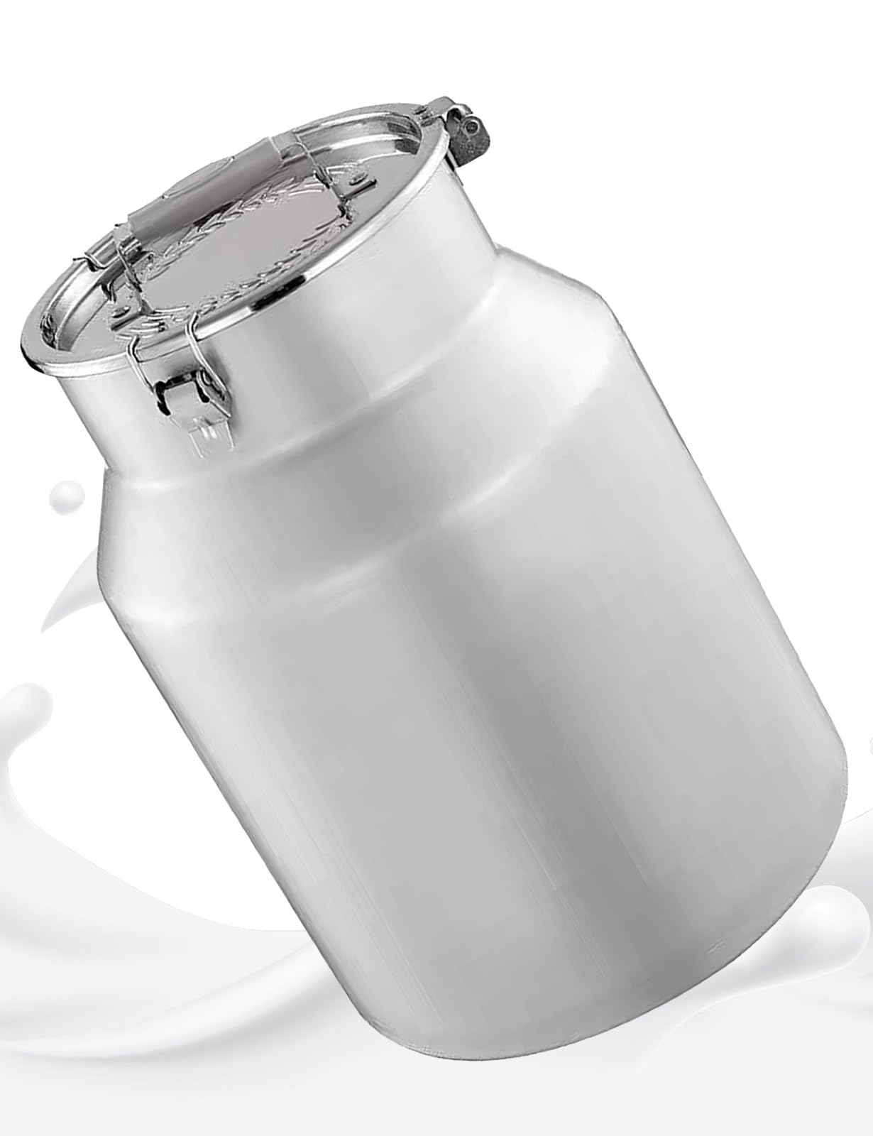 Seau à lait 5L en inox avec couvercle pour la cuisine et les bars