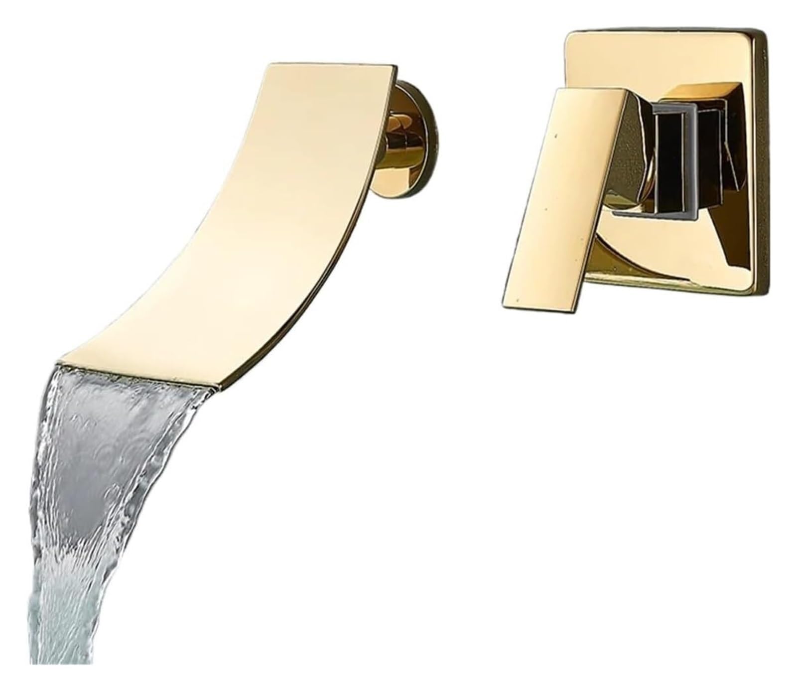 Naqzrxpml Color5 Bathroom Faucet Wall Mounted Waterfall Basin Single Lever Hot Cold Mixer Tap Multicolor(Color5)