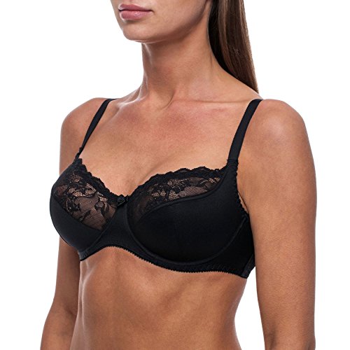 Image of Minimizer Bra with Underwire, Unlined Lace, Full Coverage
