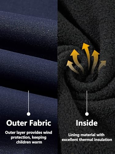 Volunboy Toddler Boys Hooded Fleece Lightweight Windbreaker Jackets Zip Up Windproof Fall Winter Hoodie Outerwear Coat4