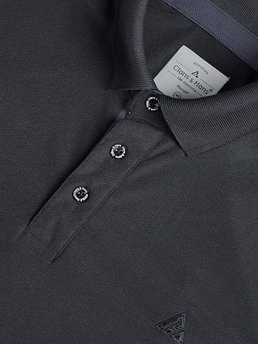 Image of Clans & Hans Men's Solid Regular Fit Polo T Shirt | Collar Tshirts | Half Sleeves |Plain T-Shirt for Men (Available in Plus Size)
