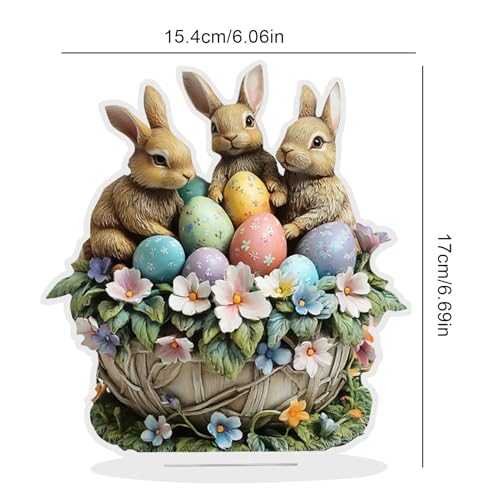 Décoration table lapin acrylique pièce maîtresse de maison