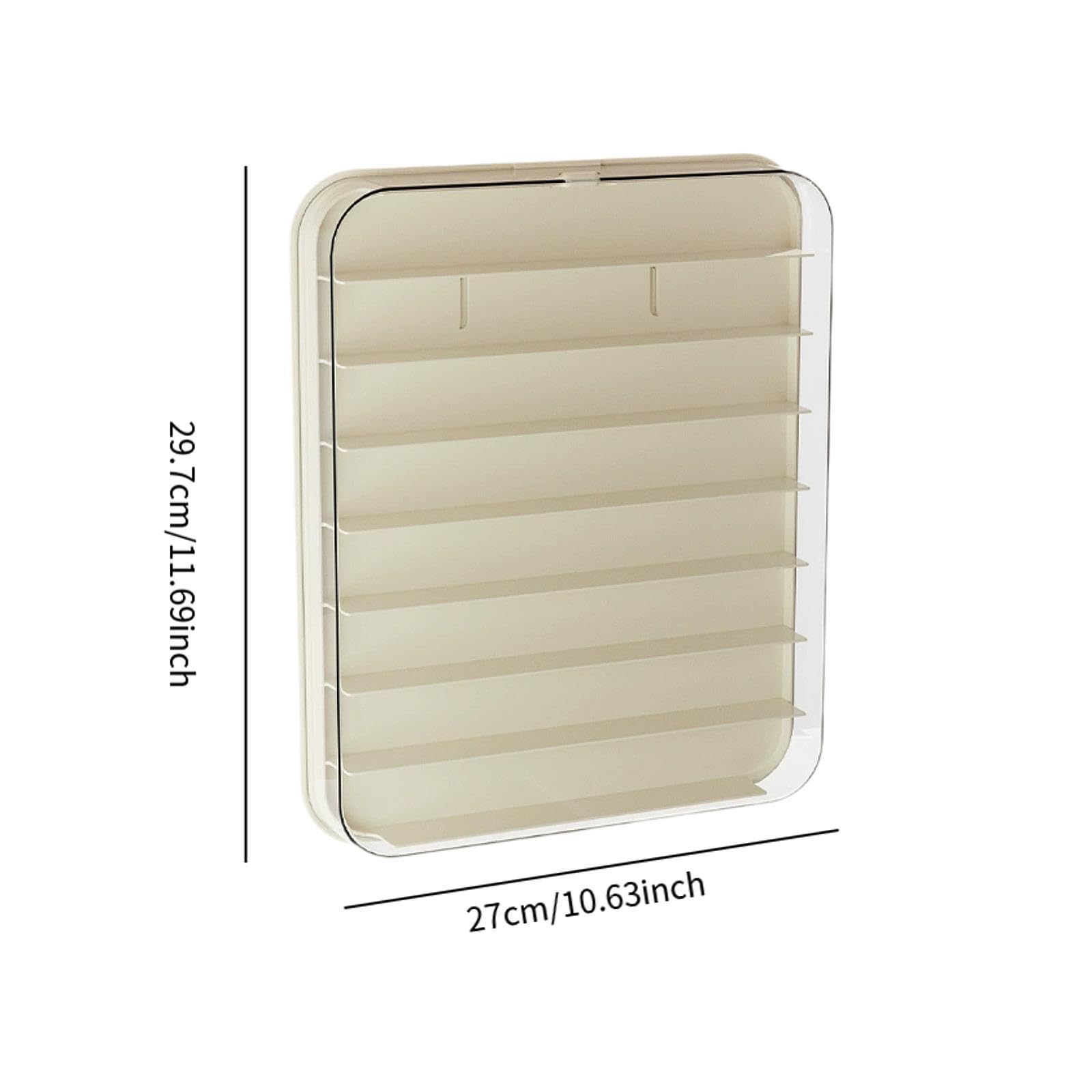 Vitrina para coleccionables con puerta y divisor a prueba de polvo, soporte de pared o escritorio, 11.69 x 10.63 x 1.69 pulgadas