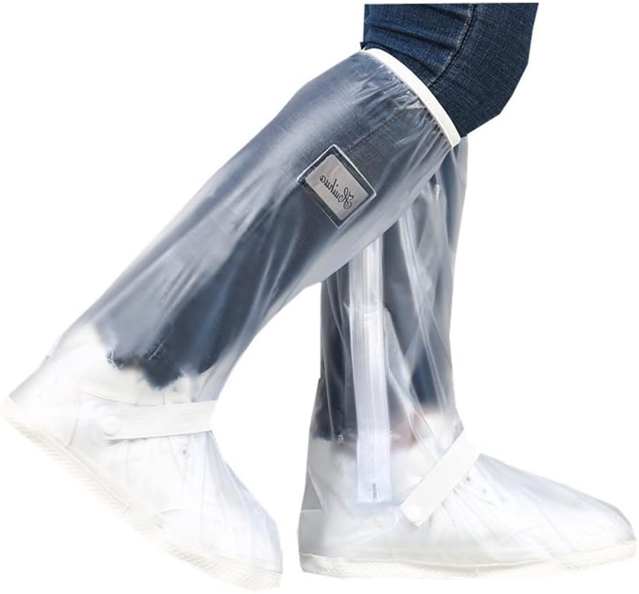 Botas de lluvia impermeables con reflector, reutilizables, anti-nieve, botas de lluvia, equipo de protección para hombres y mujeres