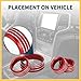REPAIROCK AC Air Conditioner Media Volume 4WD Control Switch Knob Cover Ring for Jeep Grand Cherokee 2014-2021 Sturdy | Interior Decal Trim Red 4 Pcs Auto Replacement Parts