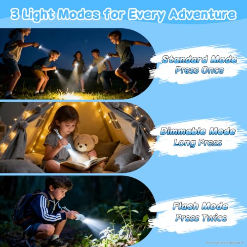 Image of Teprewes Dolphin Outdoor Flashlight Rechargeable, Led Flashlight, Fun and Lightweight Flashlight Suitable for Camping and Outdoor Exploration, Dog Walking, Birthday Gift