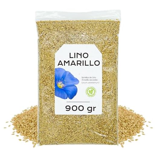 Semillas de Lino 900 gr - Lino Dorado - Linaza Semillas - Lino Amarillo - Semillas de Lino a Granel (900 gr, Lino Amarillo)