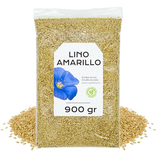 Semillas de Lino 900 gr - Lino Dorado - Linaza Semillas - Lino Amarillo - A Granel (900 gr, Lino Amarillo)