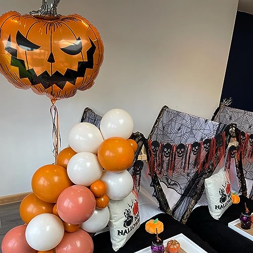 Image of Pumpkin Balloons Halloween Pumpkin Decorations 2pcs | Jumbo Scary Pumpkin Foil Balloons for Halloween Party Decorations