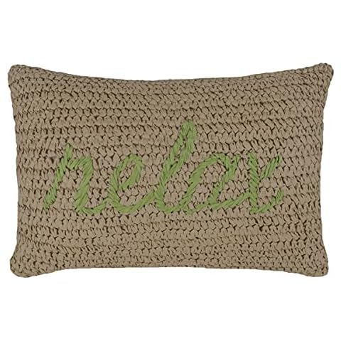 Oceanfront Resort Tropical Bungalow Pillow, Pink Cover