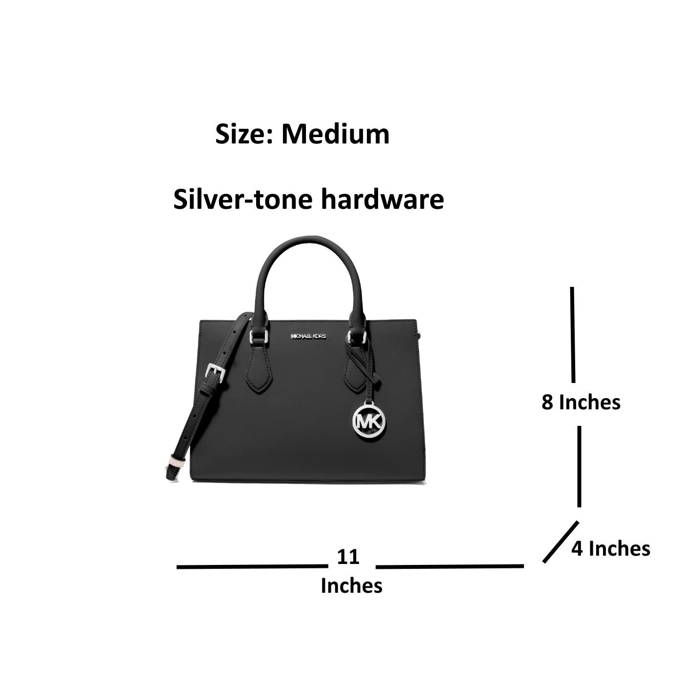 Michael Kors Handtasche für Damen Sheila Satchel Medium Schwarz, Schwarz
