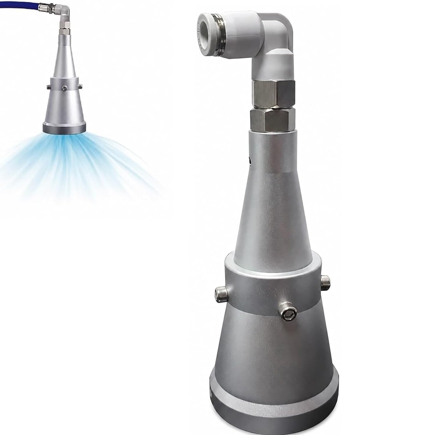 Aluminiowa dysza obrotowa napędzana powietrzem, obrotowa dmuchawa z ostrzem Daria, zakres odpowietrzania 52-60 mm, obrót 25 obr./min, przepływ rozdmuchiwania 2,5-4,0 barów, skuteczne usuwanie wody i