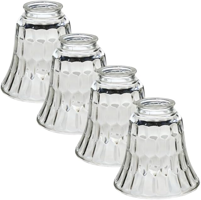 4PK Glass Shade- Water Wave