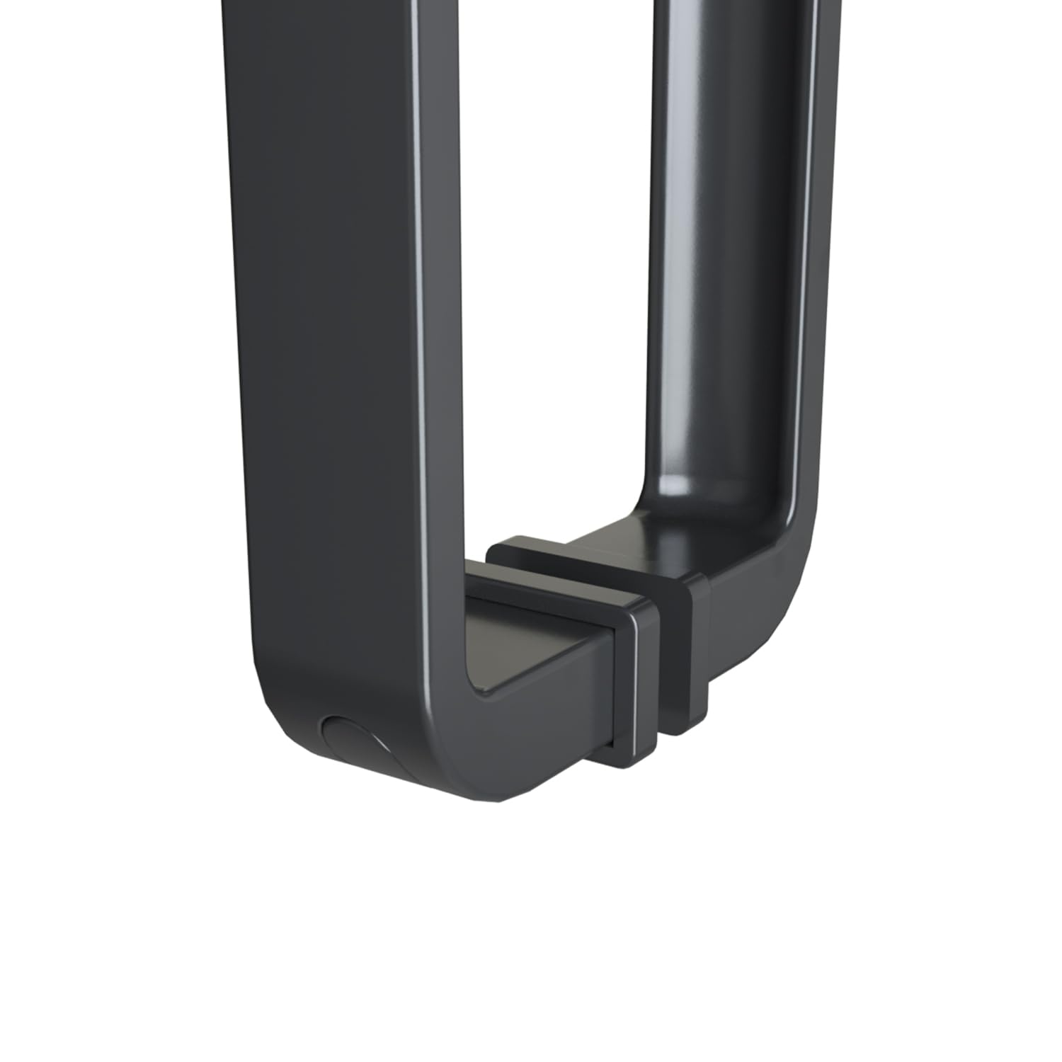 SANYROI shower door handle, hole spacing 145mm, shower cabin handle, arched glass door handle, zinc alloy, matt black, solid, length 160 mm - Image 3