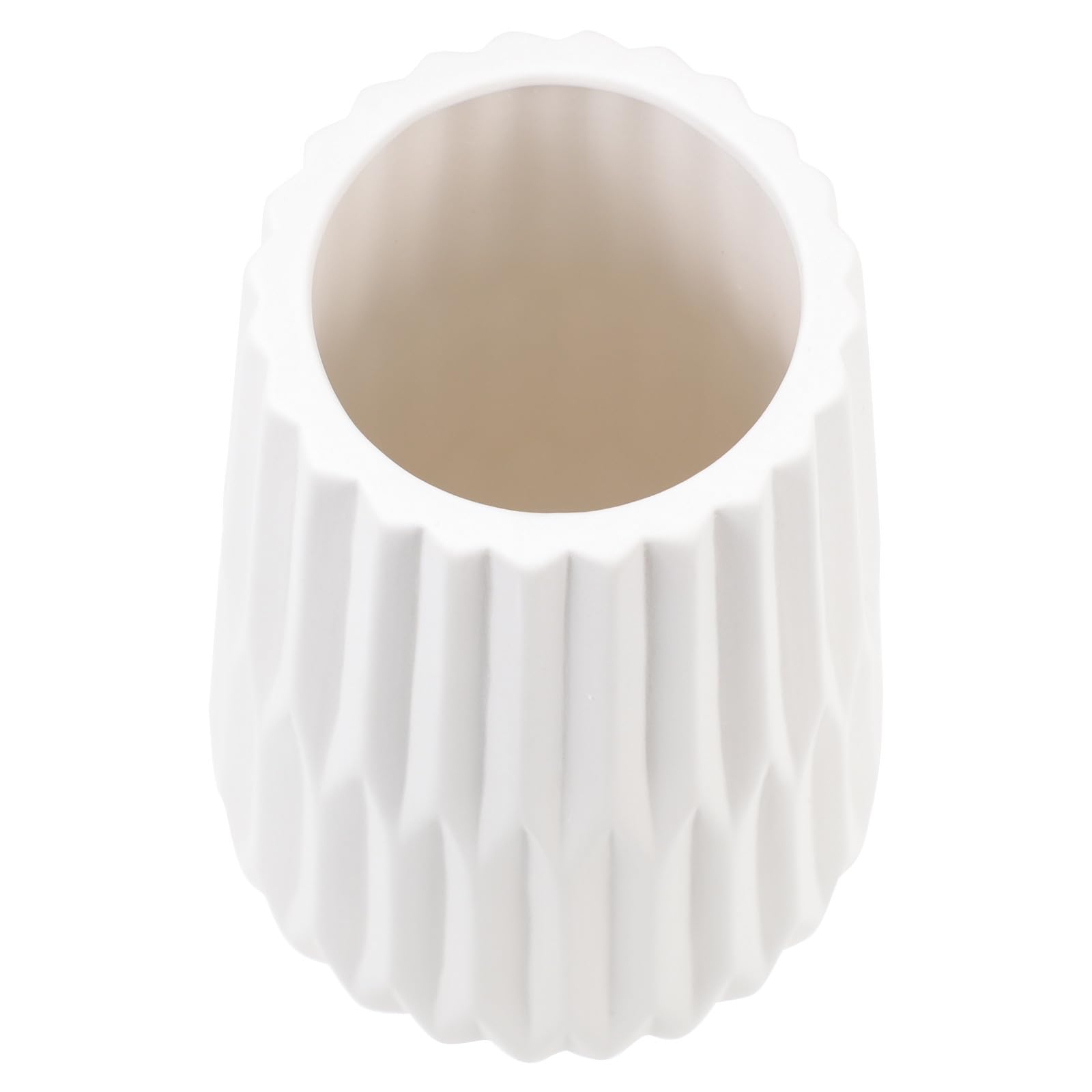 Vase en céramique blanc pour arrangement floral moderne et décoration de salon