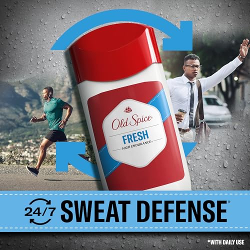 Image of Old Spice Antiperspirant Deodorant For Men, High Endurance, 24 /7 Sweat Defense & Odor Protection, 24 /7 Freshness & Lasting Scent, Fresh Scent, 3.3 oz