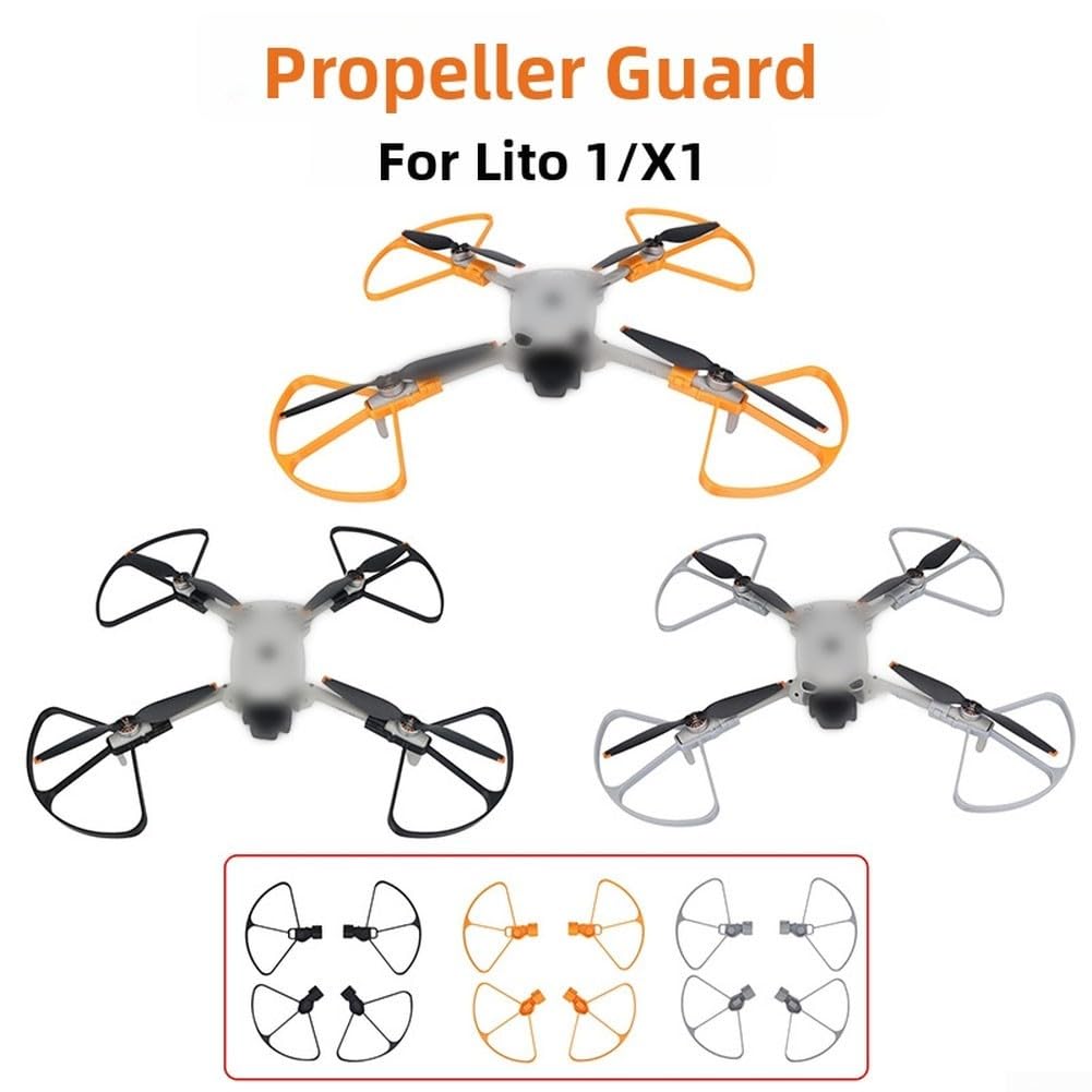 Housse de protection pour hélice DJI Lito 1/X1, matériau PC pour protéger contre les chutes et les rayures, accessoire léger et ajusté, facile à installer (gris)