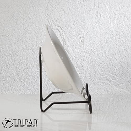 image for Tripar Decorative Keller Easel Stand, Black & Gold Finish (9-Inch Dept