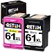 RETCH Re-Manufactured Ink Cartridge Replacement for HP 61XL 61 XL for Envy 4500 5530 5534 5535 Deskjet 1000 1010 1510 1512 2540 3050 3510 3050A Officejet 2620 4630 (1 Black 1 Tri-Color)
