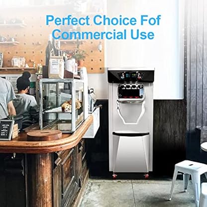 BeFormed 26-32L/h handelsübliche Eismaschine Maschine, 2+1 Aromen Weiche Serve Ice Cream Maker mit Zwei 6L-Hoppern 2,0 l… – Bild 7