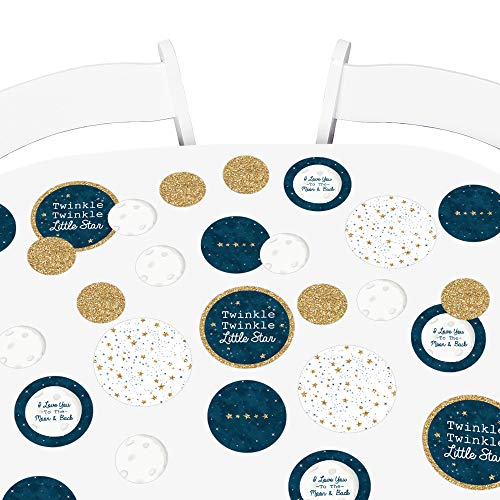 Big Dot of Happiness Twinkle Twinkle Little Star Baby Shower or Birthday Party Giant Circle Confetti Party Decorations Large