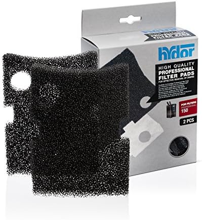 Hydor Professional Black Coarse Sponge Filter Media – Filters Debris from Aquarium Water, Canister Media – Biological, Mechanical, Chemical Filtration- Produces Crystal Clear Water – 150 gph – 2 Pack