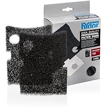 Hydor Professional Black Coarse Sponge Filter Media Filters Debris from Aquarium Water, Canister Media Biological, Mechanical, Chemical Filtration - Produces Crystal Clear Water 150 gph 2 Pack