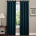 Sun Zero Leighton Crushed Texture Energy Efficient Grommet Curtain Panel, 50" x 84", Teal