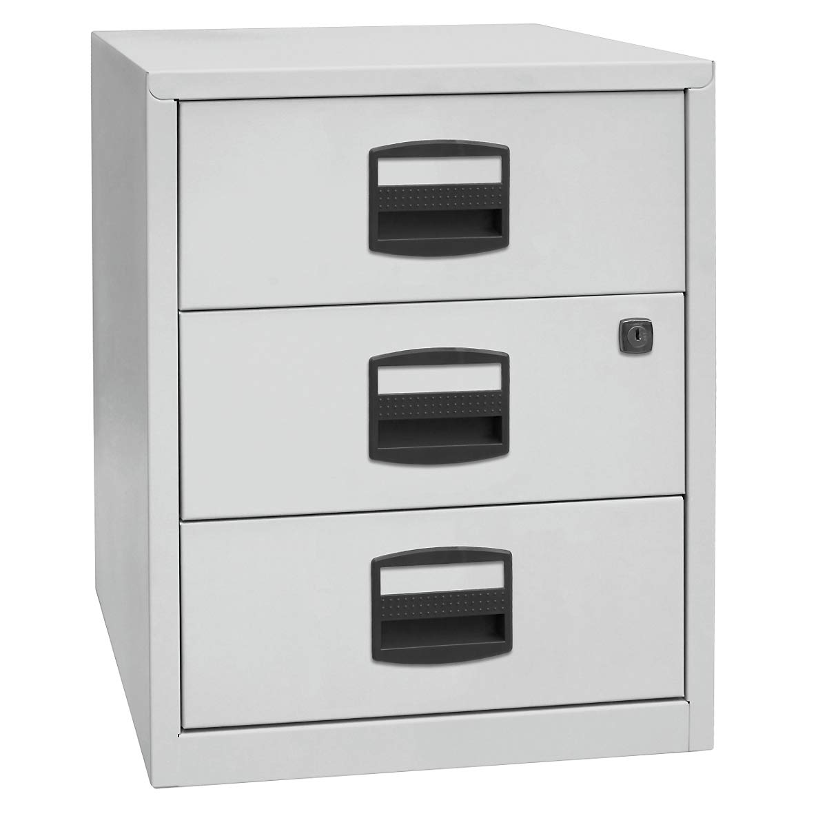 Bisley Home Personal Rollcontainer PFA: mit 3 Schublade/Bürocontainer/Rollwagen Gebrauch für Schreibtisch, Akten, Dokumente, Schreibwaren Maße: 40 x 41.3 x 52.8 cm