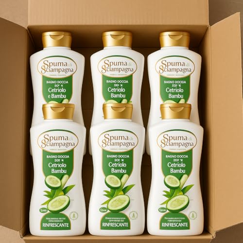 Spuma di Sciampagna Bagno Doccia Crema Cetriolo e Bambù 650