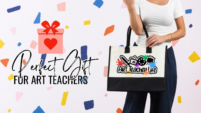 Bolso Tote de lona para profesora de arte miniatura 7