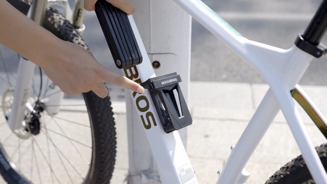 Amazon.com: ROCKBROS Folding Bike Lock with Mount - Heavy Duty