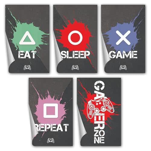 Gaming Wall Art Print Set 5Pack 11x17" Unframed Posters