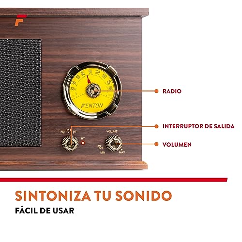 Fenton RP173 Platine Vinyle Design Retro Vintage – Bois Foncé, Récepteur Bluetooth, Haut-Parleur Stéréo Intégré, Conversion des Vinyles en Fichier MP3, pour 33, 45 et 78 Tours, Sortie RCA, Radio FM - Les Beatles, Paul McCartney, John Lennon, RIngo Starr, George Harrison Fenton RP173 Platine Vinyle Design Retro Vintage - Bois Foncé, Récepteur Bluetooth, Haut-Parleur Stéréo Intégré, Conversion des Vinyles en Fichier MP3, pour 33, 45 et 78 Tours, Sortie RCA, Radio FM – Image 6