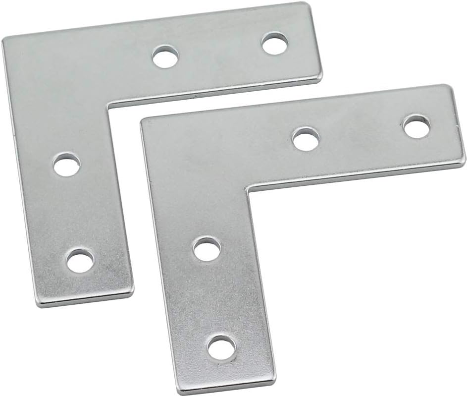 PZRT Aluminum Profile Connector Bracket Set,4Pcs L Shape Connector, 16Pcs M6 T-Slot Nuts - Image 3