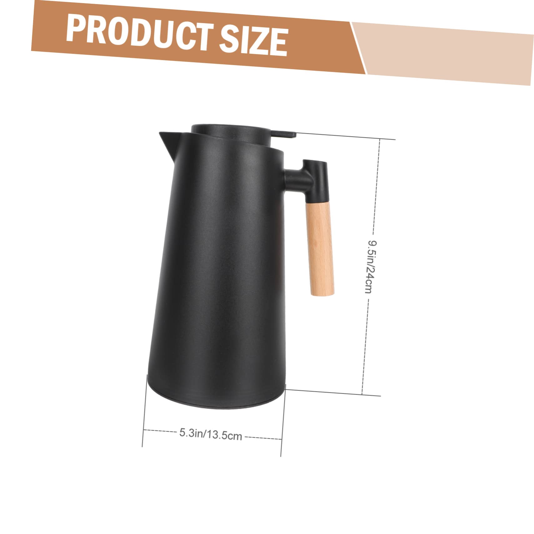 Ciieeo Nordic Style Insulated Thermal Carafe with Handle Portable Hot Water Kettle for Tea Inner for Home Use Finish