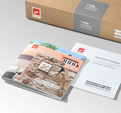 Numéro de maison grès boîte de chiffres pour signalisation extérieure - 5