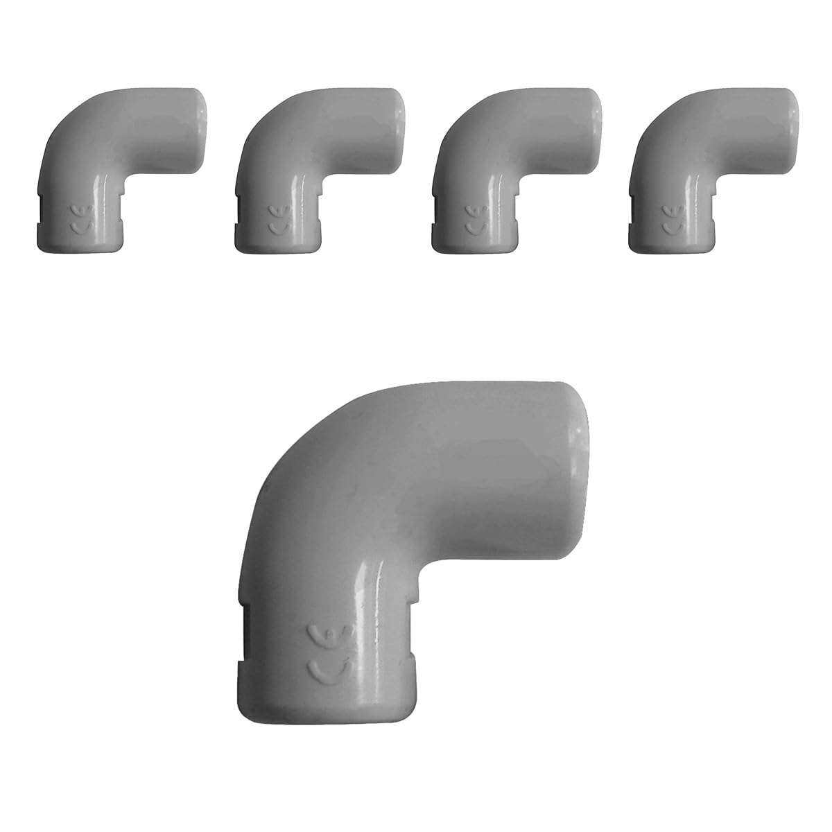 Zenitech - Set di 10 Angolari IRL 25mm - Fissaggio Solido e Affidabile per Cavi e Guaine - Realizzato in PVC Rigido e Resistente - Installazione Veloce - Grigio - 25mm