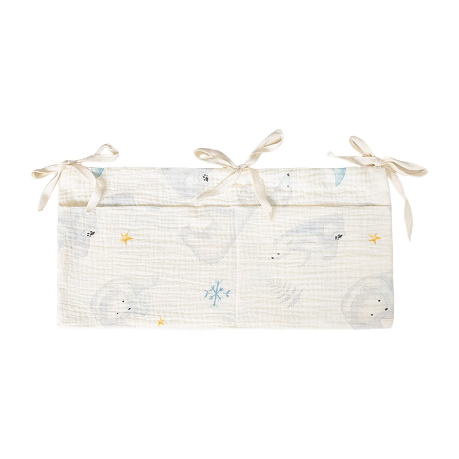 ljhnba Cotton Bed Rod Storage Hanging Bag Bedside Organiser Placement on Strollers Quick Setsup Nappy Diaper Hanging Diaper