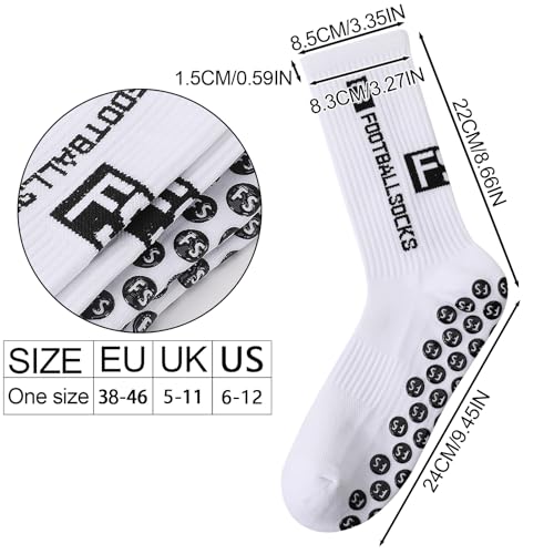 Jspupifip 8 Pairs Grip Soccer Socks for Men Anti Slip Sports Socks Grips Sock for Football Basketball Volleyball Running3