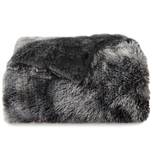 Bedsure USA9A2BB1TH Soft Tie Dye Black Throw Blanket For Couch, Fluffy Fuzzy Blankets & Throws For Bed thumb #6