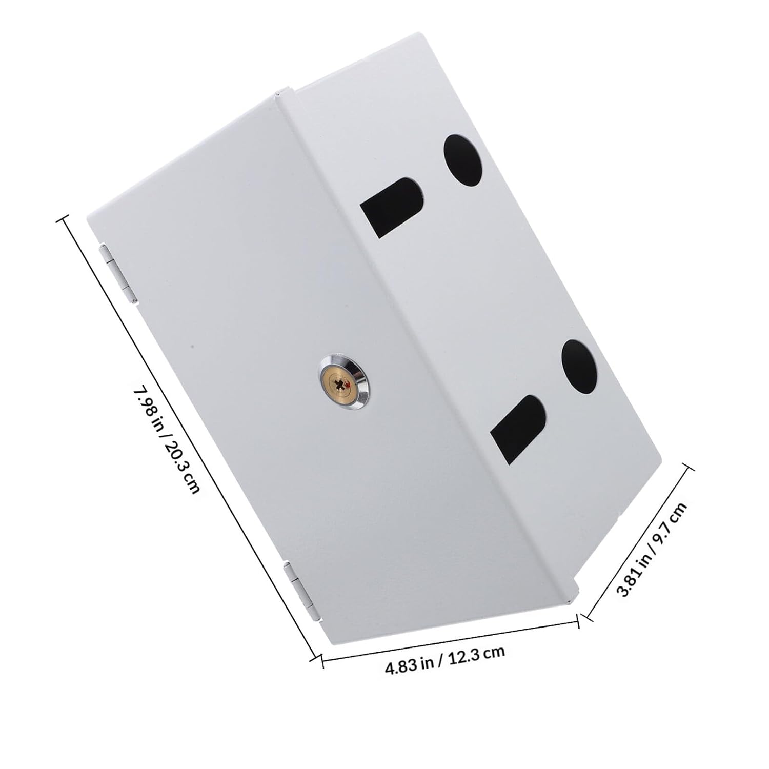 Stainless Steel Outdoor Outlet Protective Box with Lock, Anti-Theft Electrical Enclosure for Weatherproof Socket Protection, Two-Gang Waterproof Lockable Outlet Box for Exterior