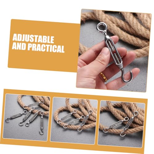 SOLUSTRE 5pcs Tensor de Acero Inoxidable para Cuerda de Tensión, Tensores para Cable miniatura 3